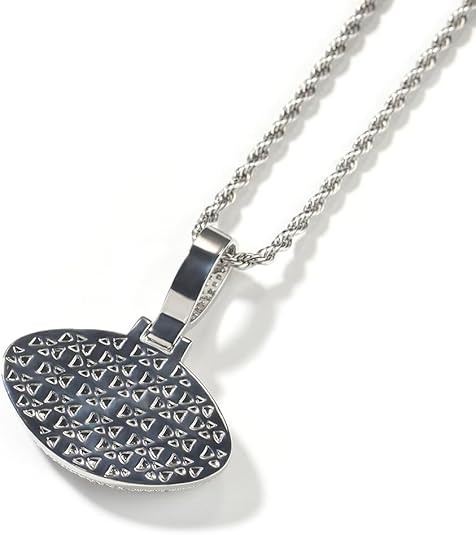 Luxury Evil Eye Pendant Necklace, C Z Crystal Pave, Gold and Silver Plated 24inch Chain